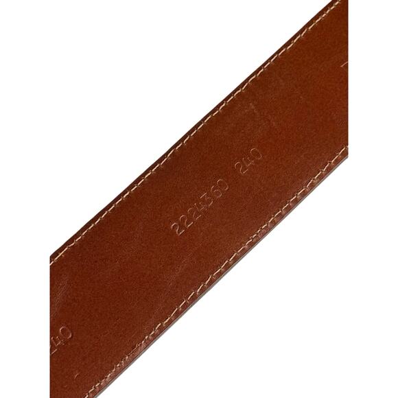 Polo Ralph Lauren Genuine Lizard Leather Belt Men Size 28 Brown Covered Buckle - Picture 13 of 14